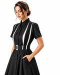 Tezaan | MIDI WAIST DRESS BLACK