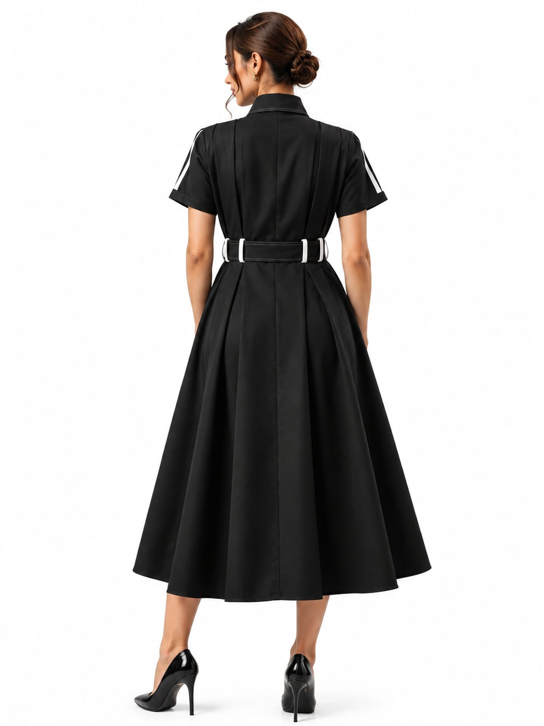 Tezaan | MIDI WAIST DRESS BLACK