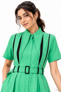 Tezaan | MIDI WAIST DRESS OCEAN GREEN