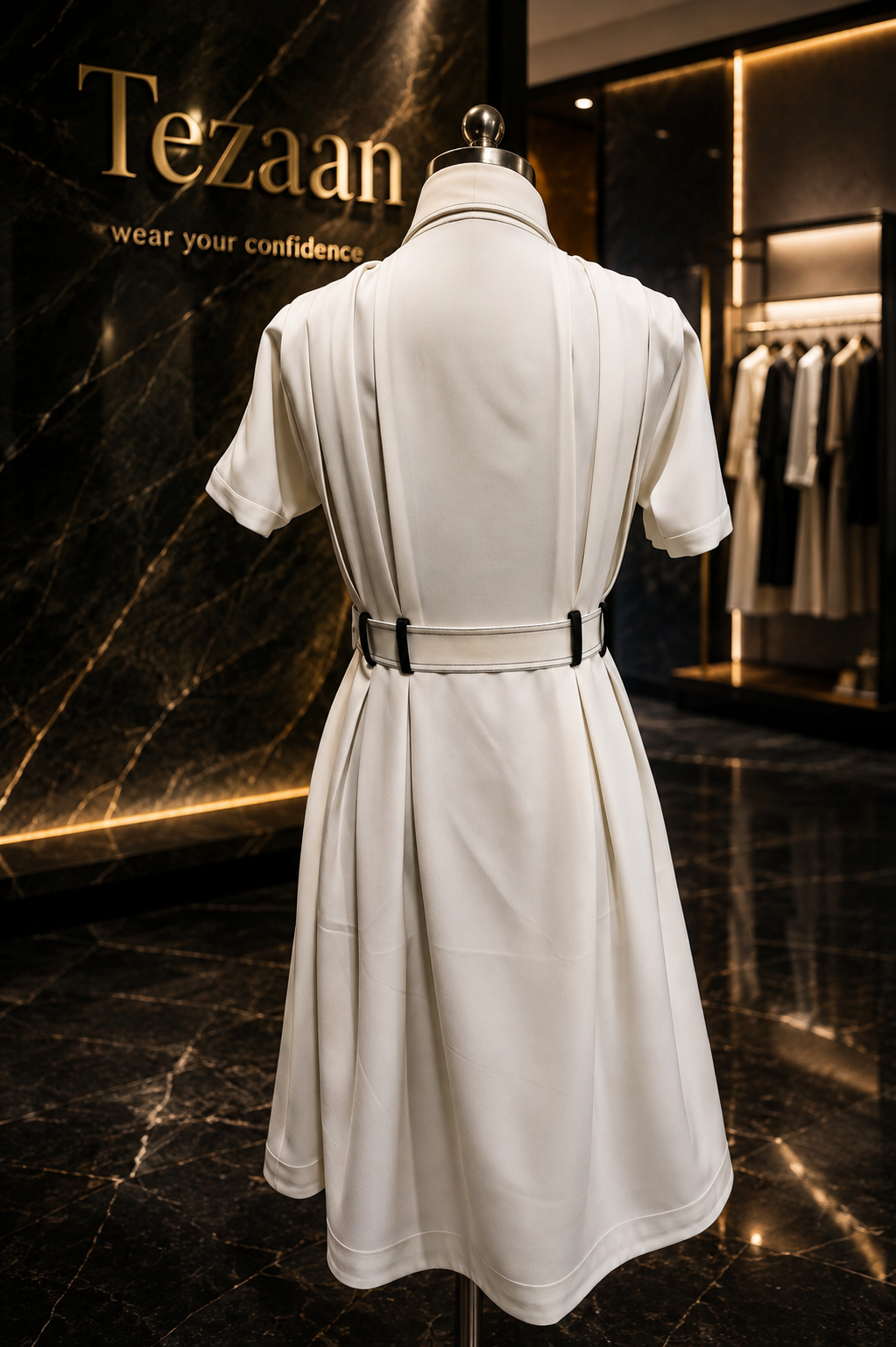 MIDI SHIRT WAIST DRESS