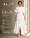 Elegant Solid Fold With Belt O Neck A Line Dresses