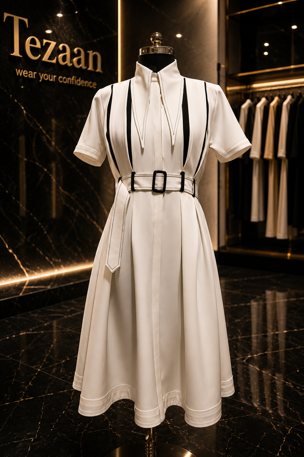 MIDI SHIRT WAIST DRESS
